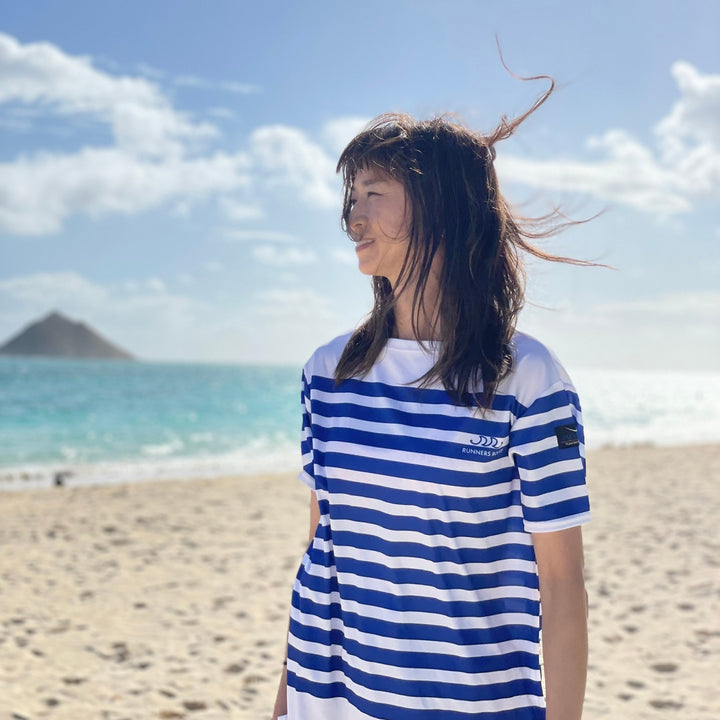 Unisex Border Boat Neck Tee